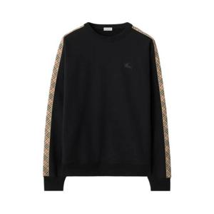 버버리 체크 트리밍 스웨트셔츠 8118751