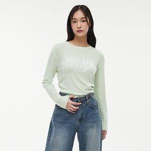 [랩]MARIO레터링 슬림 레이온 티셔츠 AQ1CT281