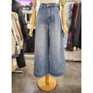밸리걸 세이브존01 기모 연청 워싱 와이드 데님 팬츠 824240-1