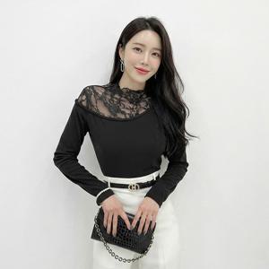 [금찌]금찌 마틸다 레이스 숄더 티 ST7997T