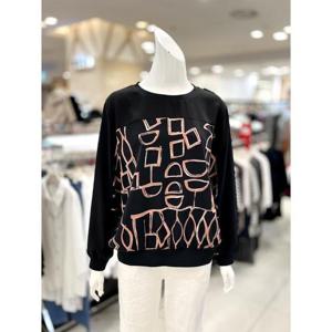 소고 라운드 프린트 블라우스 AAJ3BA033