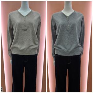 [수스]조개장식브이넥 니트 S261BSW255_US