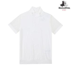 [블랙앤화이트] 여성 여름 메쉬 소매 블루종 반팔 9701LAKU_WHITE