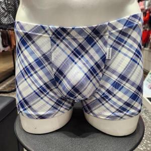 비너스 MG01 폴리 스판 사선체크 나염 드로즈 VMP7217T