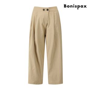 보니스팍스  핀턱 와이드 코튼 밴딩 팬츠 XQ1PT008M0