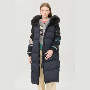 [베네통] 니트 블록 덕다운 점퍼 BAPDE6561