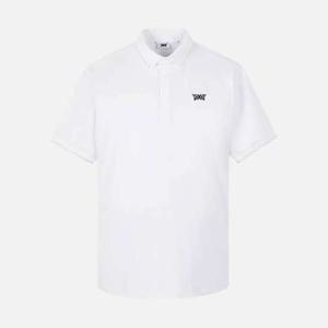 PXG골프반팔티 UQC PJPCM2201-01 KNITTED NECK COLLAR SHORT-SLEEVE WHITE