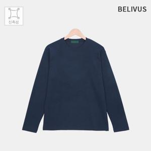 빌리버스 남자 부드럽고 쫀쫀한 머슬핏 긴팔 라운드 직장인 출근룩 BAZ006