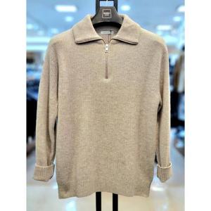 바쏘옴므 세이브존03 바쏘옴므 24FW  블렌드 와플 반집업 니트 WSAGY4WN51AA