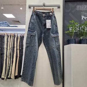 리트머스 HC12 브러쉬  카고  와이드 데님팬츠 LQ5DU537-064