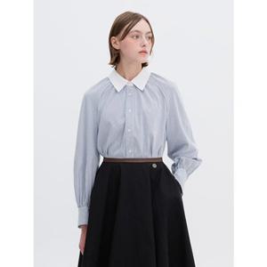 (올리브데올리브)OW4AB805 라글란 셔링 셔츠 블라우스