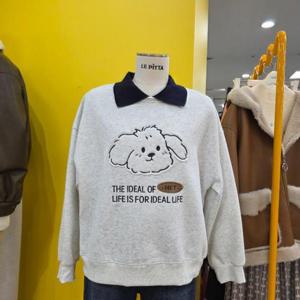 르피타 DP01 퍼피카라티셔츠 L261UTS201