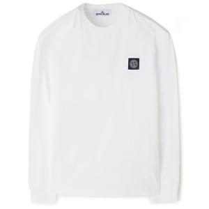 24FW 스톤 가슴패치 긴팔티 화이트 811522713 A0001