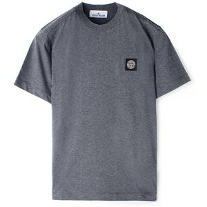 23FW 스톤 가슴패치 라운드 반팔티 차콜 791524113 V0M67