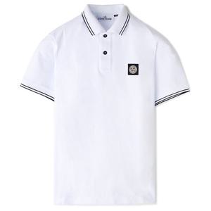 23FW 스톤 슬림 PK 반팔 카라티 화이트 79152SC18 A1001