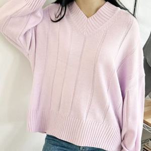 빅사이즈 오버핏 브이넥니트 DJJ5036