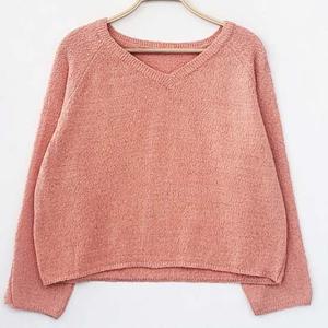 여자베이직브이넥긴팔니트DJJ1035 티셔츠