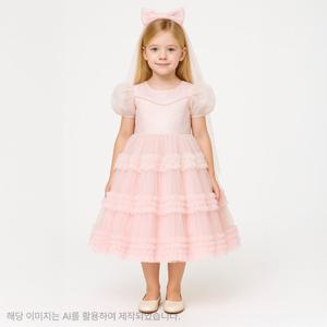 [로엠걸즈(아동)]그라데이션 프릴 샤 드레스원피스 RGOW25A1P