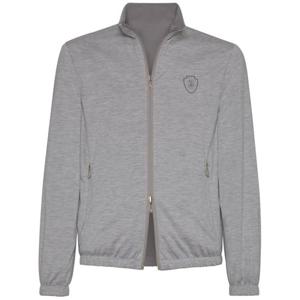 브루넬로 쿠치넬리 남성 그레이 짚업 스웨트셔츠 MD8217440F CYP44