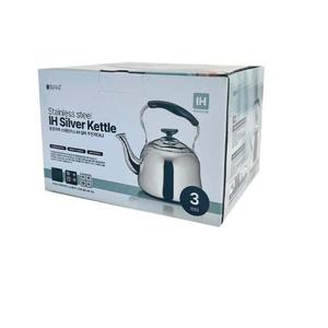 맑은하루 스텐 IH 인덕션 실버주전자 3L