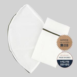 [라이펀]무형광 이중세탁망-사각(대)1개+원형(대)1개