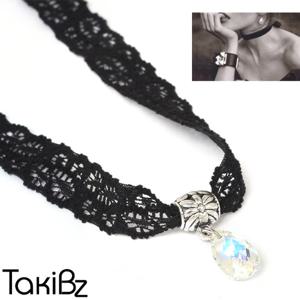 [타키비즈] 크로스 레이스 초커목걸이