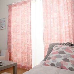 [타카타카] 클리어 DTP암막커튼 140X225 (핑크)