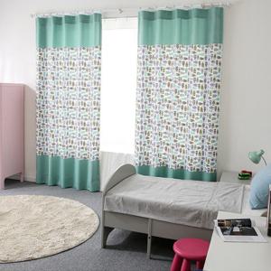 [타카타카] 네온 DTP암막커튼 (민트)