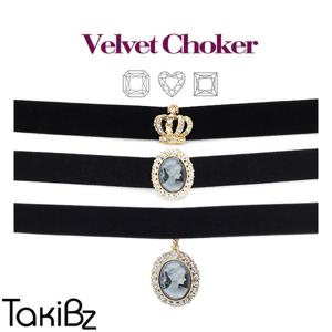 [타키비즈] 엘리자베스 스판벨벳 초커목걸이