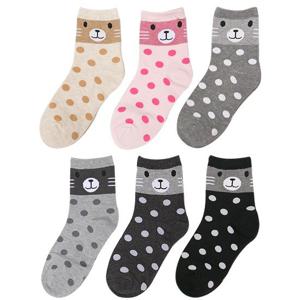 [제이핑크]여성 고양이얼굴 프리미엄 패션양말