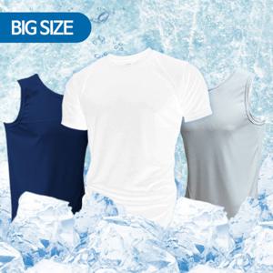 여름을 얼리는 쾌적함 쿨론 반팔 머슬 빅사이즈
