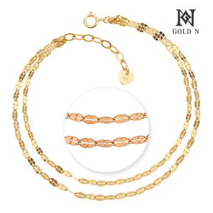 골드앤 14K 러브 두줄 팔찌 YG