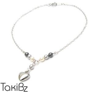 [타키비즈] 모노하트 실버체인발찌