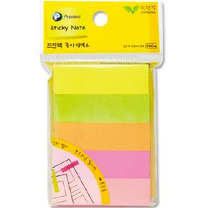 종이인덱스(PI050 형광5색 50X15mm 100매X5 프린텍)