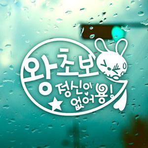 말풍선 왕초보 토끼/ 자동차스티커 초보운전 반사스티커