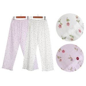 들꽃 순면 9부파자마/여성잠옷바지/홈웨어/여성 면파자마