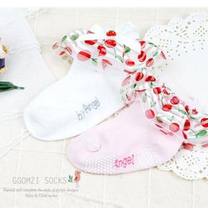 [꼼지]A체리레스 양말(1족) 유아양말/아기양말/신생아양말/여아양말/남아양말