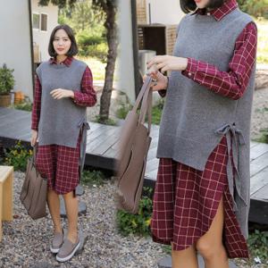 콜린 언발 리본 니트 베스트