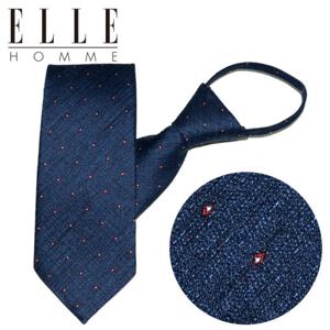 [ELLE HOMME] 엘르옴므 실크 지퍼/자동 넥타이-람빅 네이비  8cm