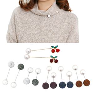 [바이진주리본]일자진주 보석 브로치