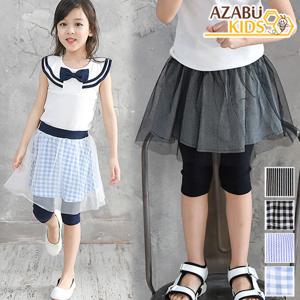 [아자브키즈] 시스루 치랭스 아동 치마바지 패턴 레깅스