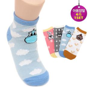 [오키즈] 팬콧 양말세트 (4족-패턴단목) (L0781)