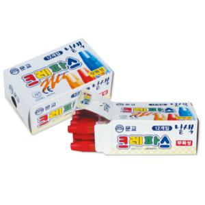 단색크레파스 노랑 12본 문교