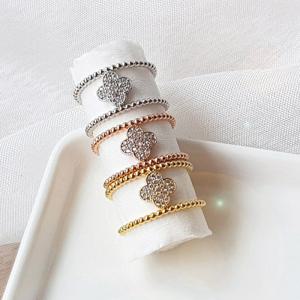 [바이진주리본] 크롭 반지 / 레이어드 오픈 패션 반지