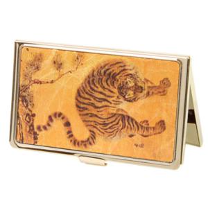 [박씨상방] 명품 한지 골드 명함케이스(송하맹호도)