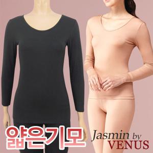 [자스민by비너스]얇은기모 9부동내의 상하세트(JLG4124cl)90~100