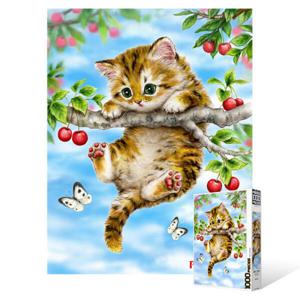 아트박스/퍼즐사랑 1000피스 직소퍼즐 / 체리나무 위 아기냥