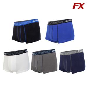 [피트엑스] 무형광 항균 남성팬티 면스판 드로즈 5종 세트