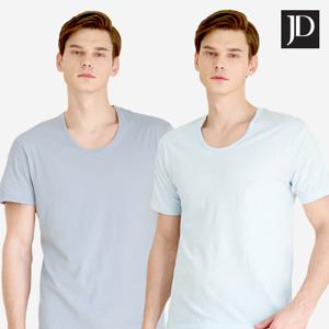 제임스딘 남 순면 컬러 반팔런닝 혼합4종