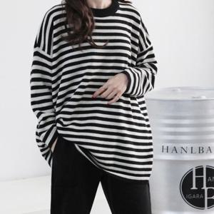 [하늘바라기]단가라 오버핏 울 니트